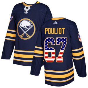 Kinder Buffalo Sabres Eishockey Trikot Benoit Pouliot #67 Authentic Navy Blau USA Flag Fashion